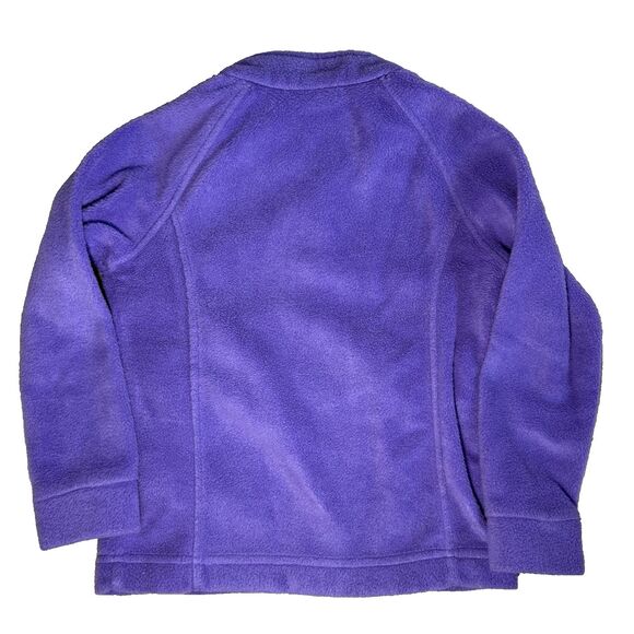 Columbia Purple Plush Fleece Zip up Jacket Kids 4T Outdoor Play Warm Cozy Fall - Picture 3 of 7